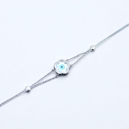 Evil Eye Natural Diamond Bracelet