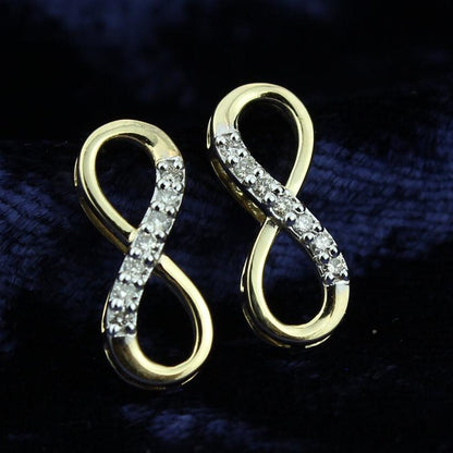 Infinity Stud Diamond Earrings