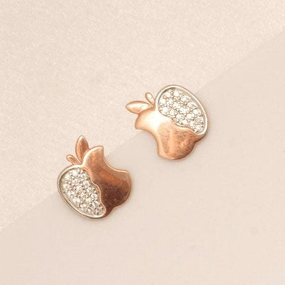 Apple Diamond Stud Earrings