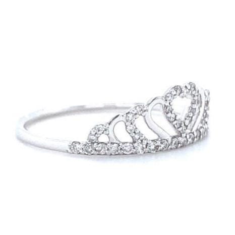 Crown Heart Diamond Ring