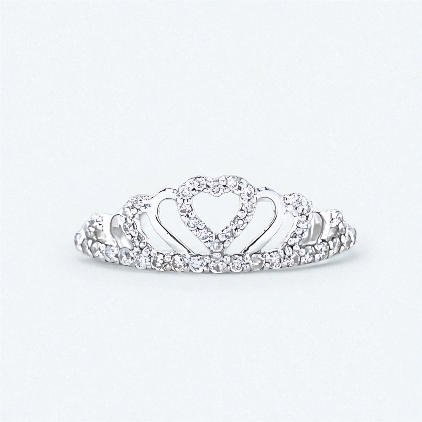 Crown Heart Diamond Ring