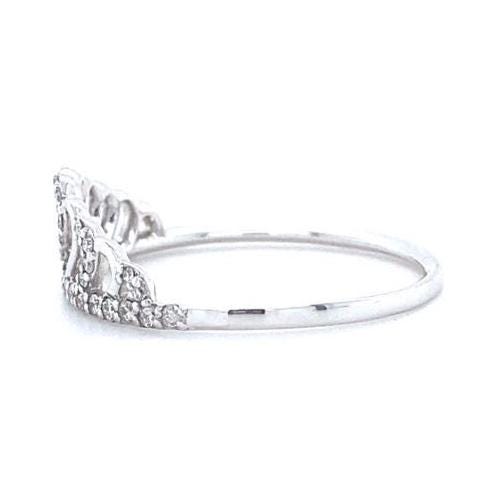 Crown Heart Diamond Ring