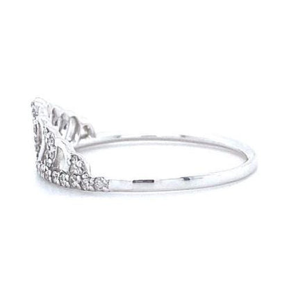 Crown Heart Diamond Ring