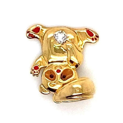 Panda Charm Natural Diamond Pendant