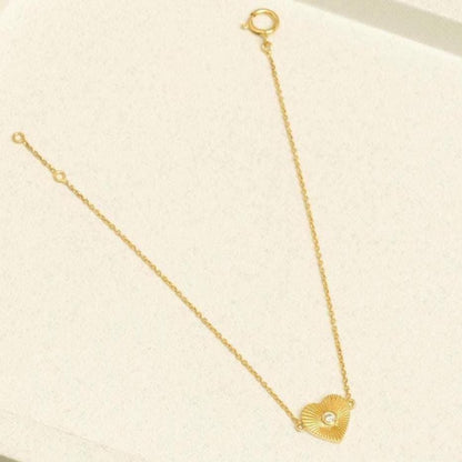Heart Medallion Diamond Bracelet