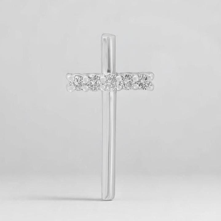 Natural Diamond Cross Faith Pendant