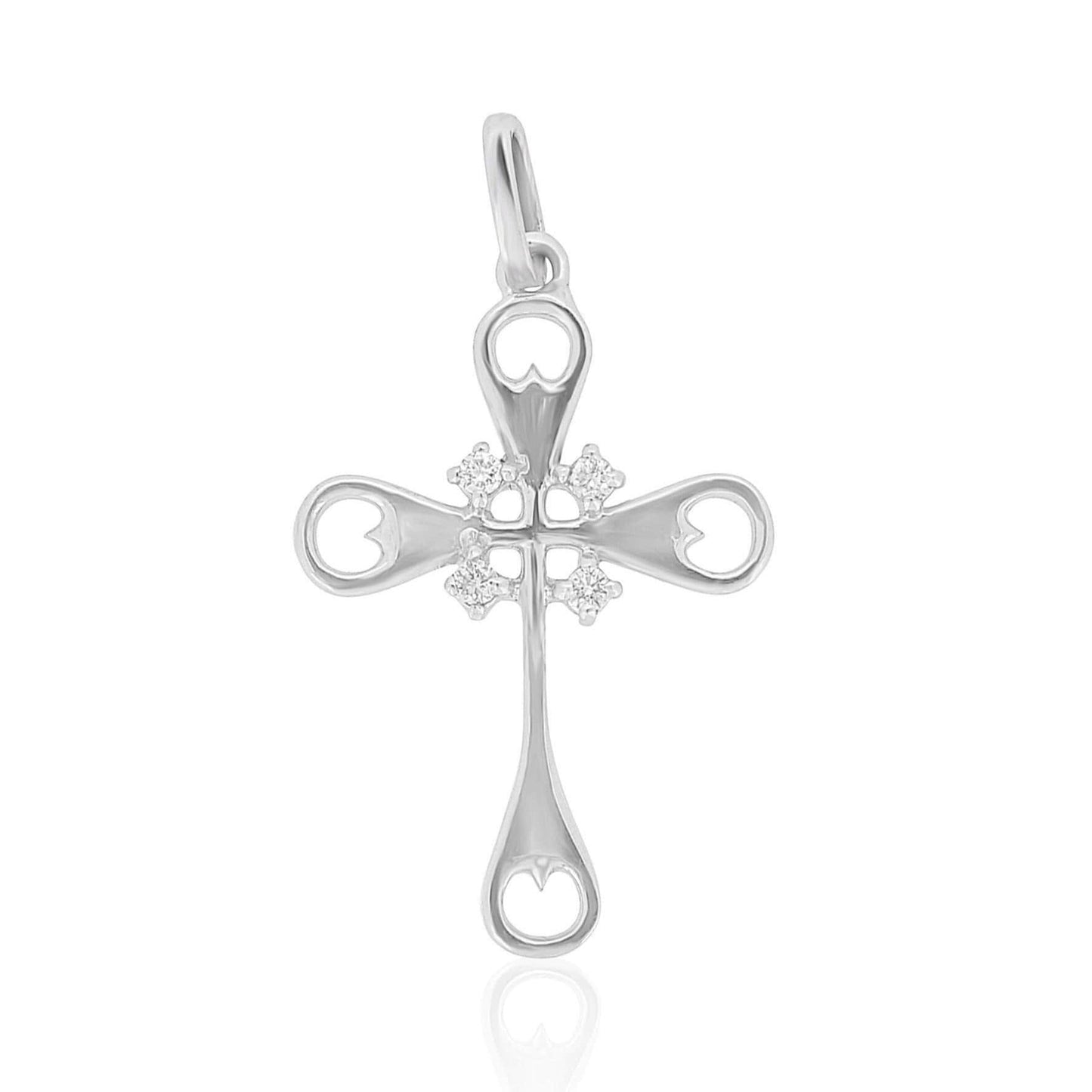 Diamond Cluster Cross Pendant