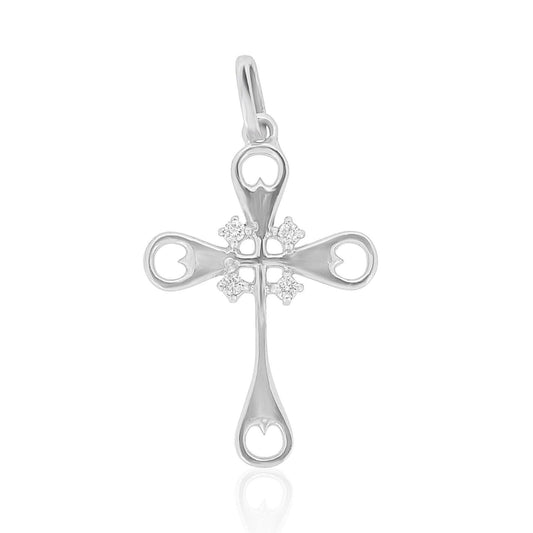 Diamond Cluster Cross Pendant