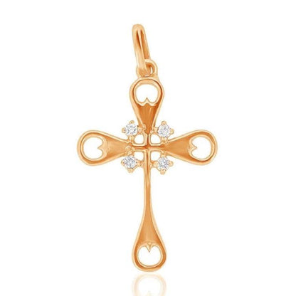 Diamond Cluster Cross Pendant