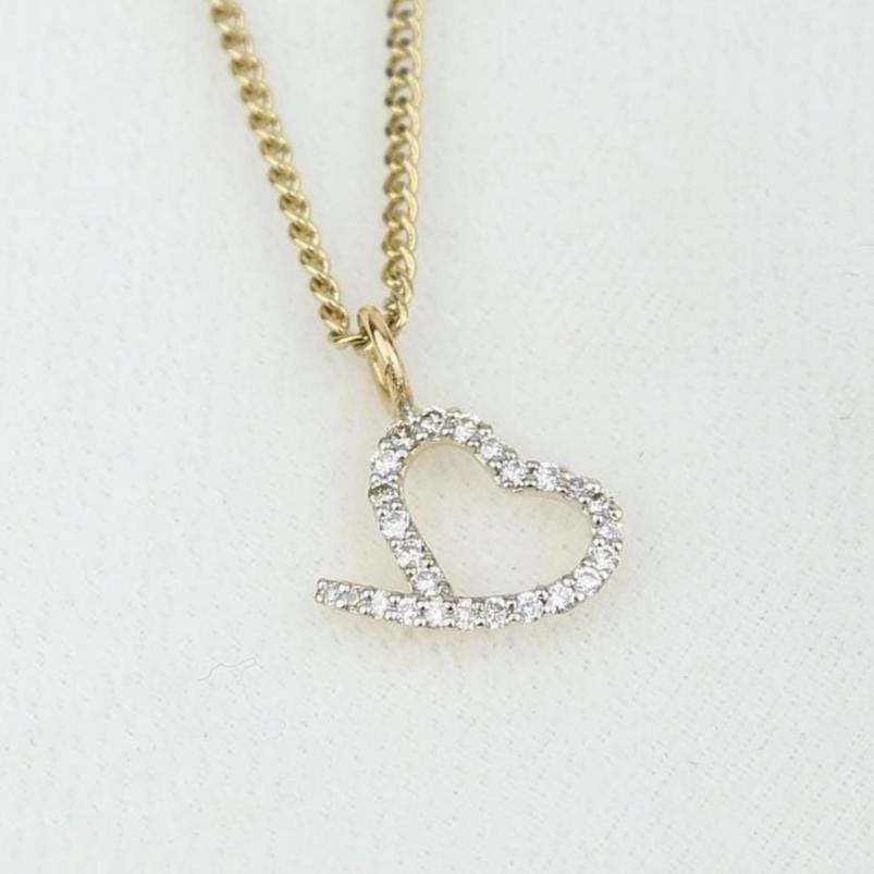 Heart Diamond Charm Pendant