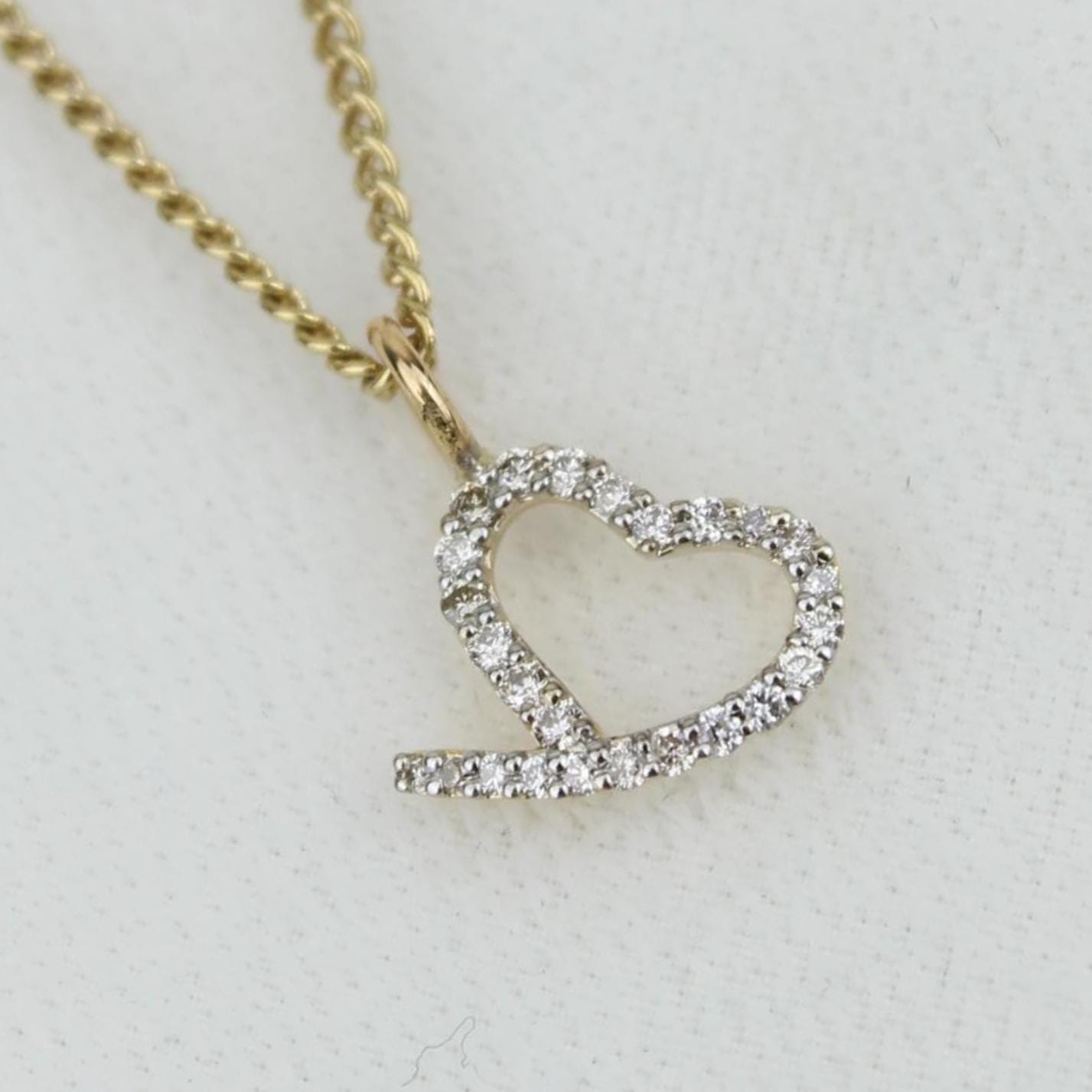 Heart Diamond Charm Pendant