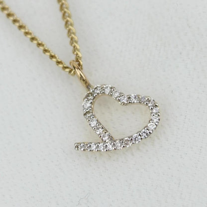 Heart Diamond Charm Pendant