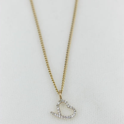 Heart Diamond Charm Pendant