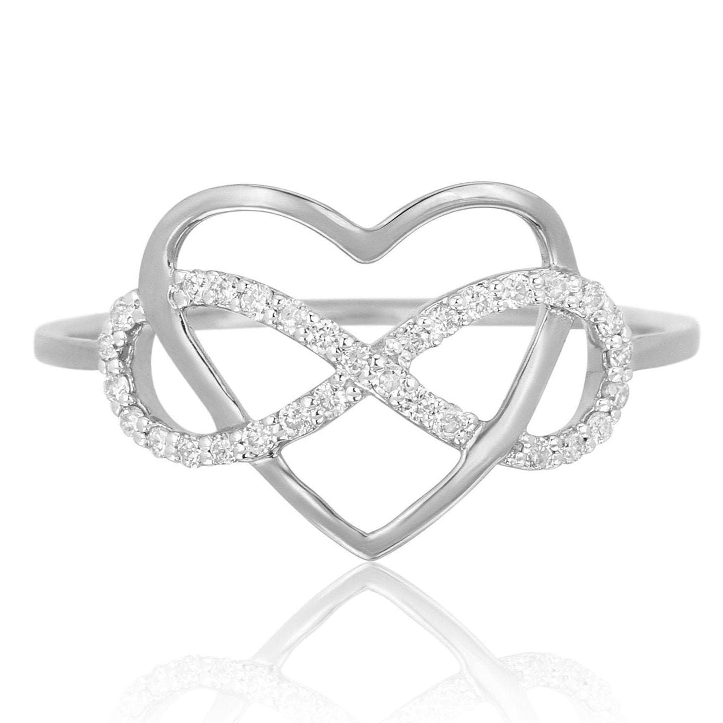 Infinity Heart Diamond Ring