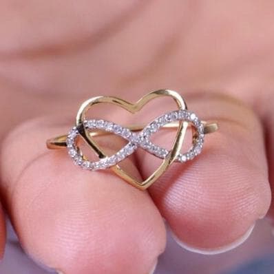 Infinity Heart Diamond Ring