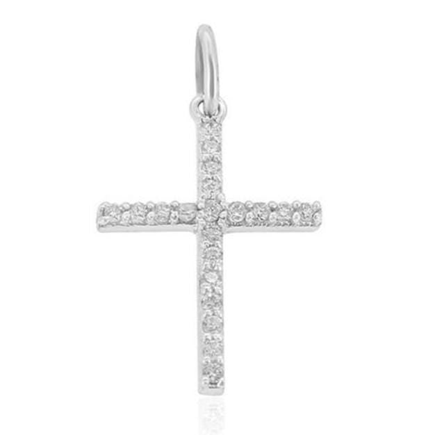 Cross Diamond Charm Pendant