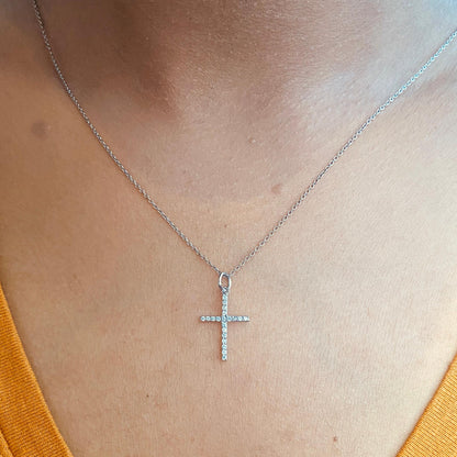 Cross Diamond Charm Pendant
