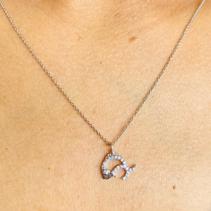 Fish Diamond Charm Pendant