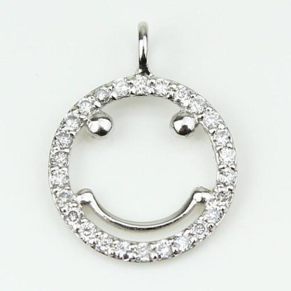Smiley Natural Diamond Charm Pendant
