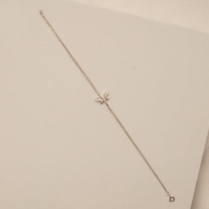 Dragonfly Natural Diamond Chain Bracelet