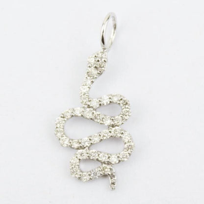 Snake Diamond Charm Pendant