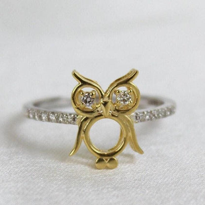 Owl Diamond Ring