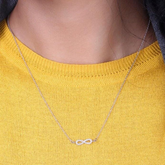 Infinity Charm Diamond Necklace