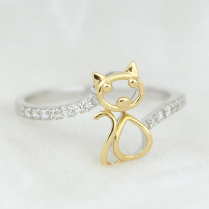 Cat Diamond Ring