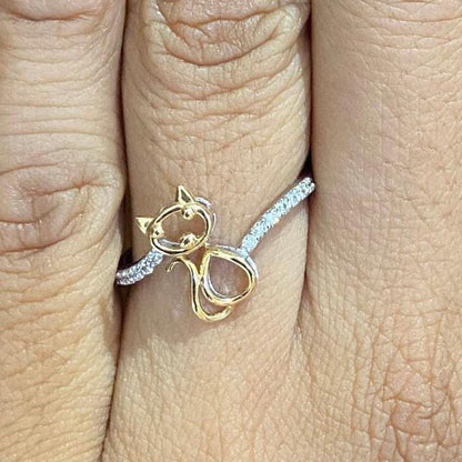 Cat Diamond Ring