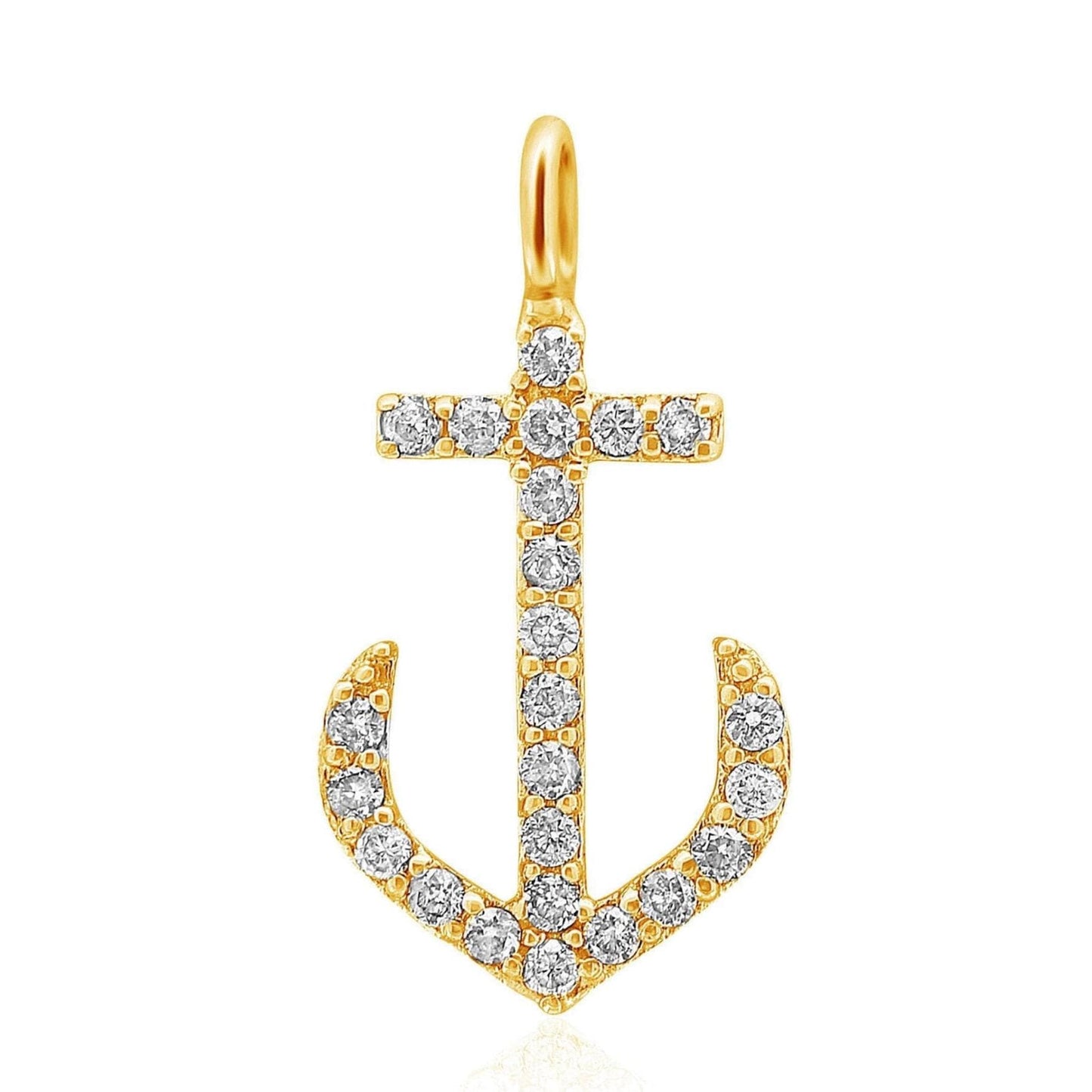 Anchor Natural Diamond Pendant Charm