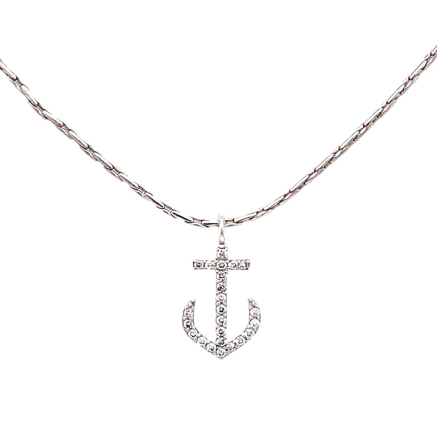 Anchor Natural Diamond Pendant Charm