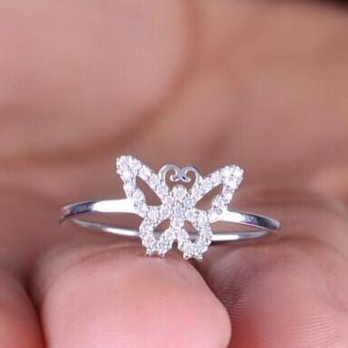 Butterfly Diamond Ring