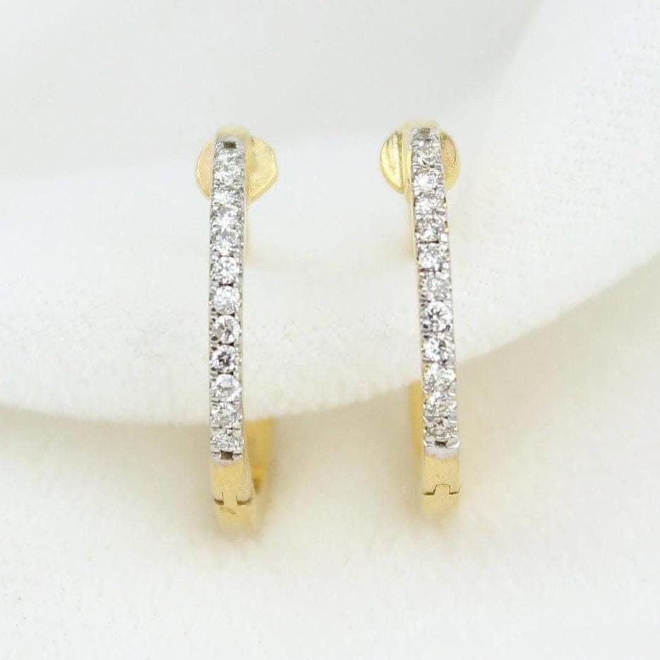 Small Diamond Plug Earrings