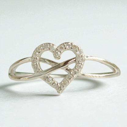 Heart Infinity Diamond Ring