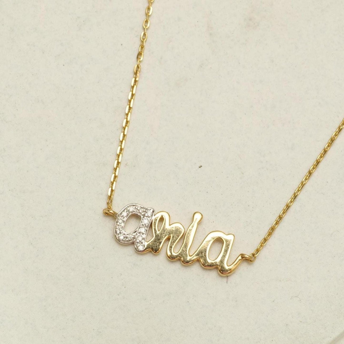 Personalized Name Diamond Necklace