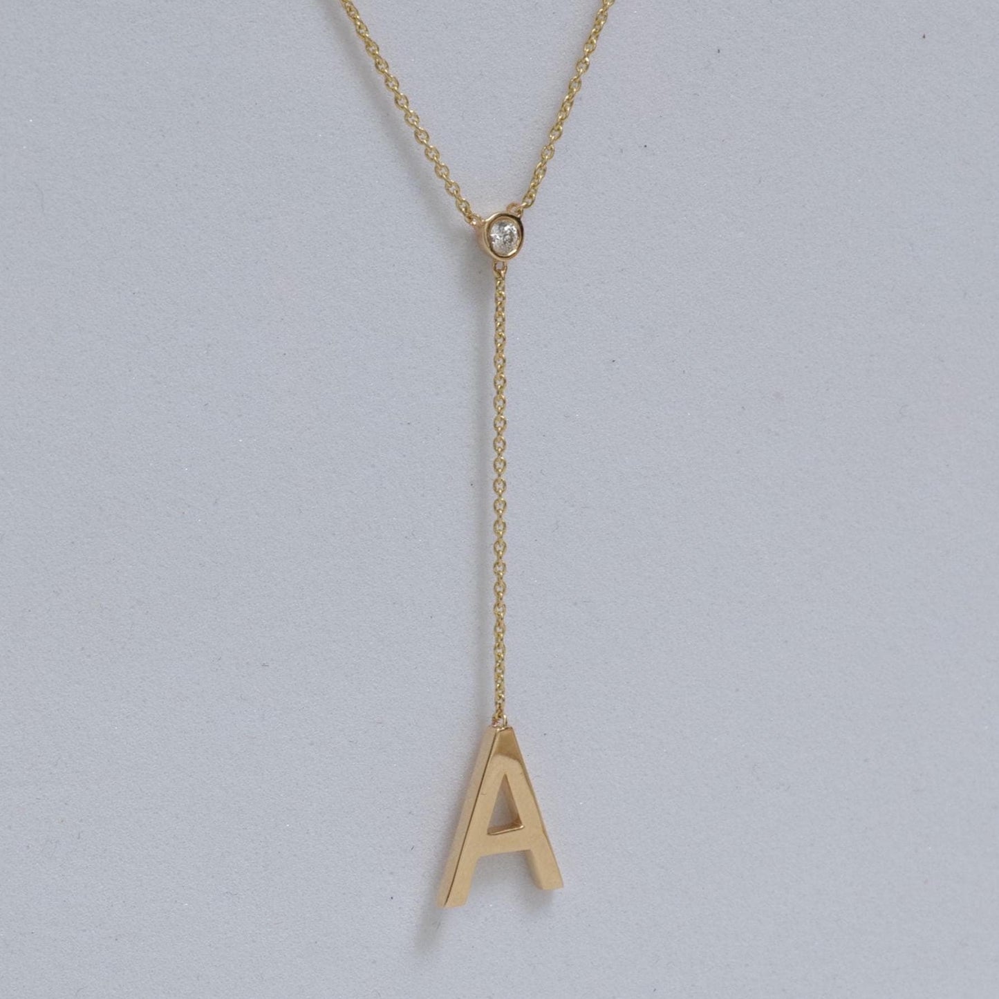 Personalized Initial Lariat Necklace
