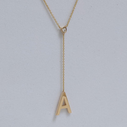 Personalized Initial Lariat Necklace