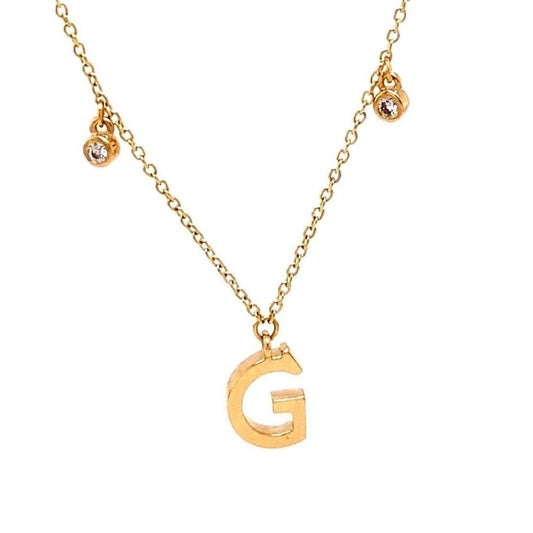Personalized Initial Diamond Necklace