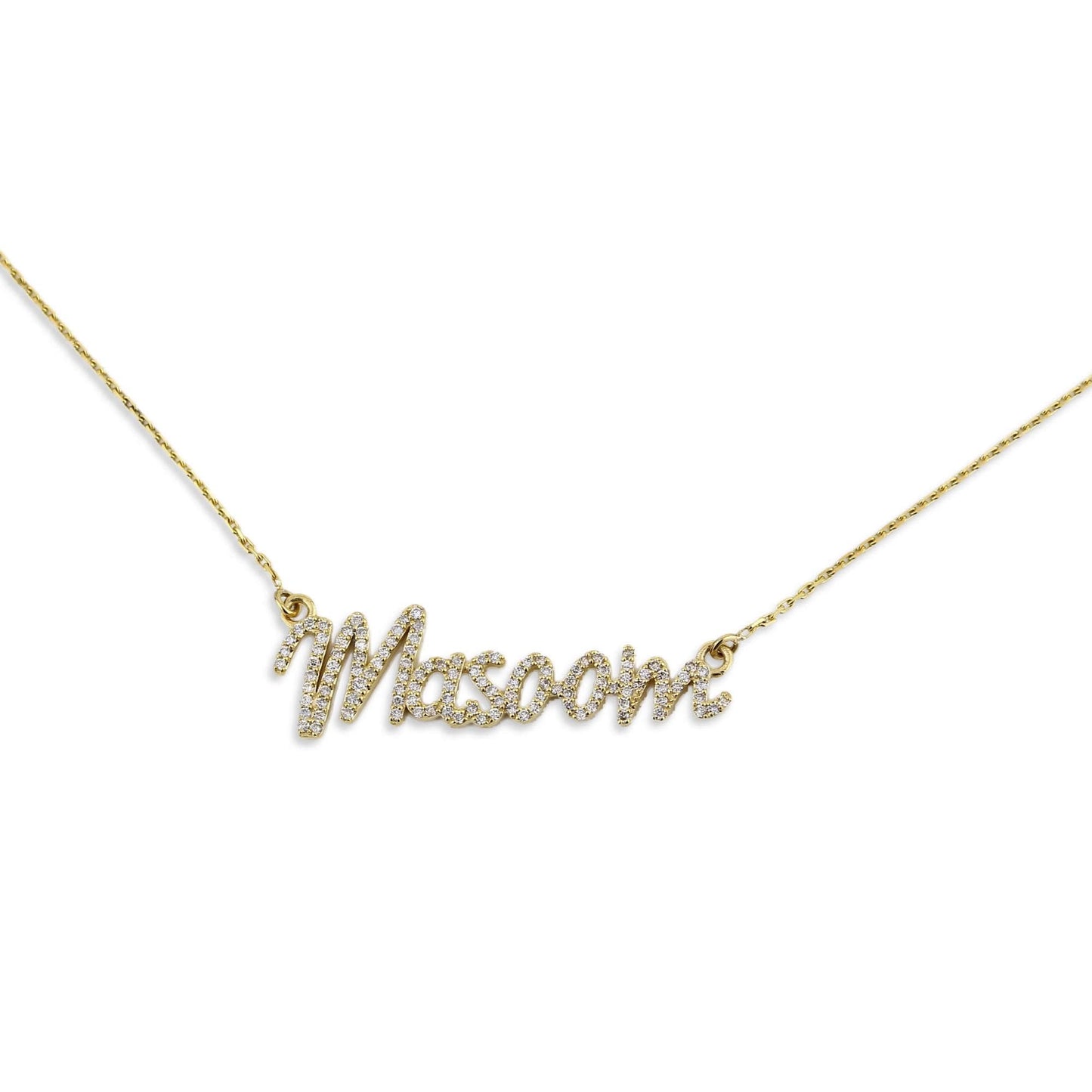 Name Letter Diamond Necklace