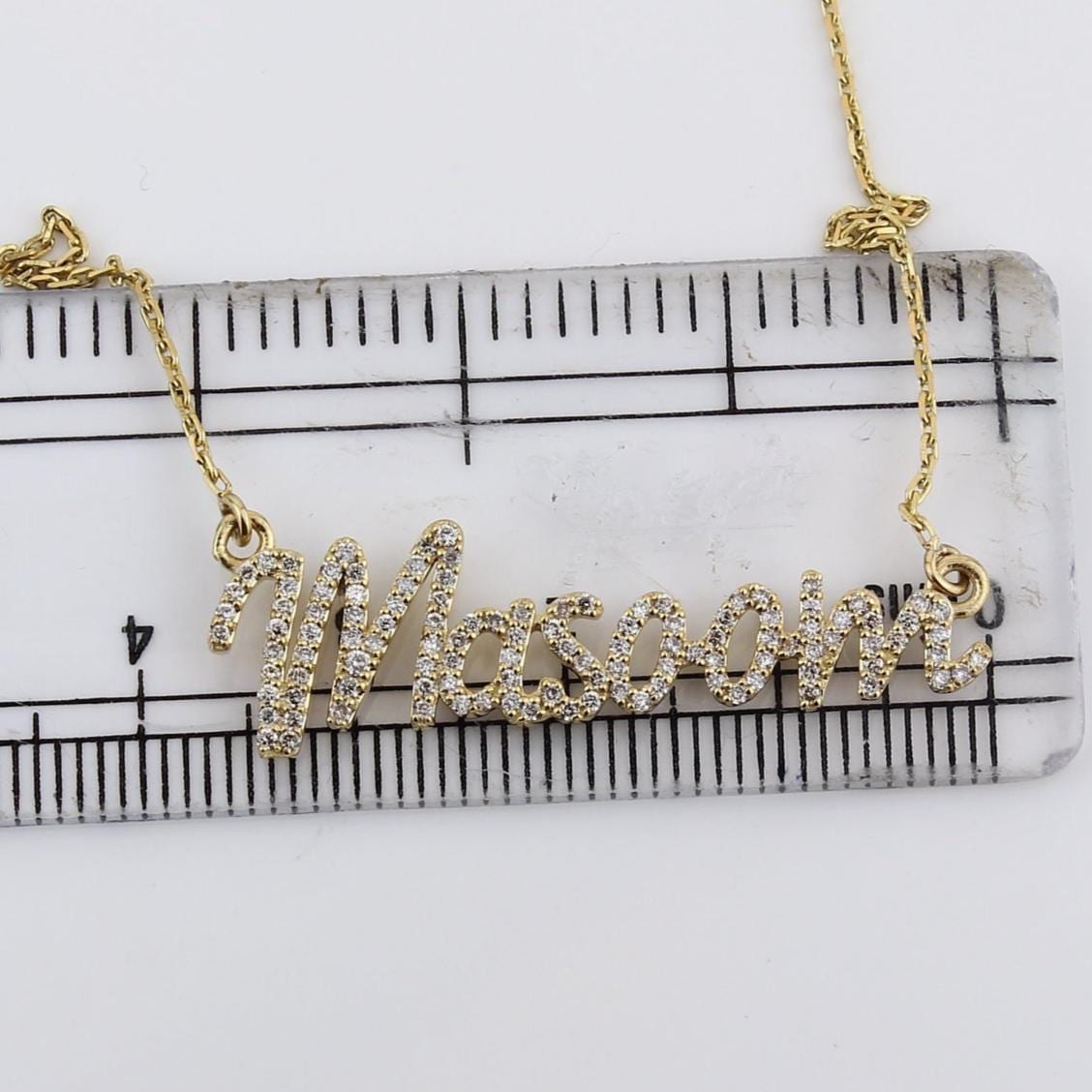 Name Letter Diamond Necklace