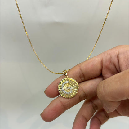 Personalized Initial Medallion Diamond Necklace