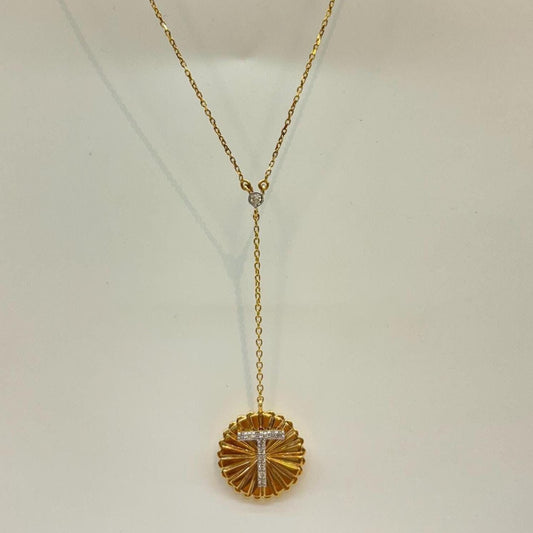 Personalized Initial Lariat Diamond Necklace