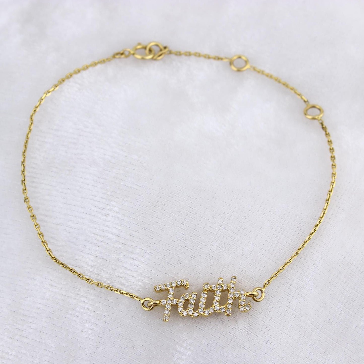 Faith Diamond Chain Bracelet