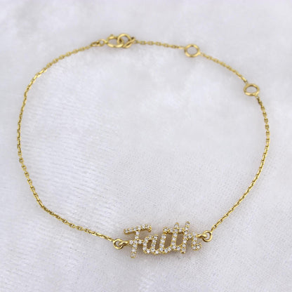 Faith Diamond Chain Bracelet