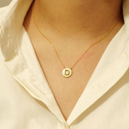 Personalized Initial Medallion Necklace