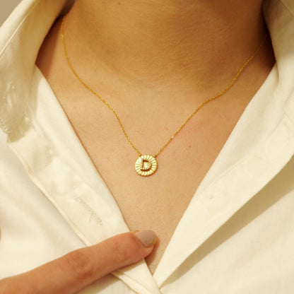 Personalized Initial Medallion Necklace