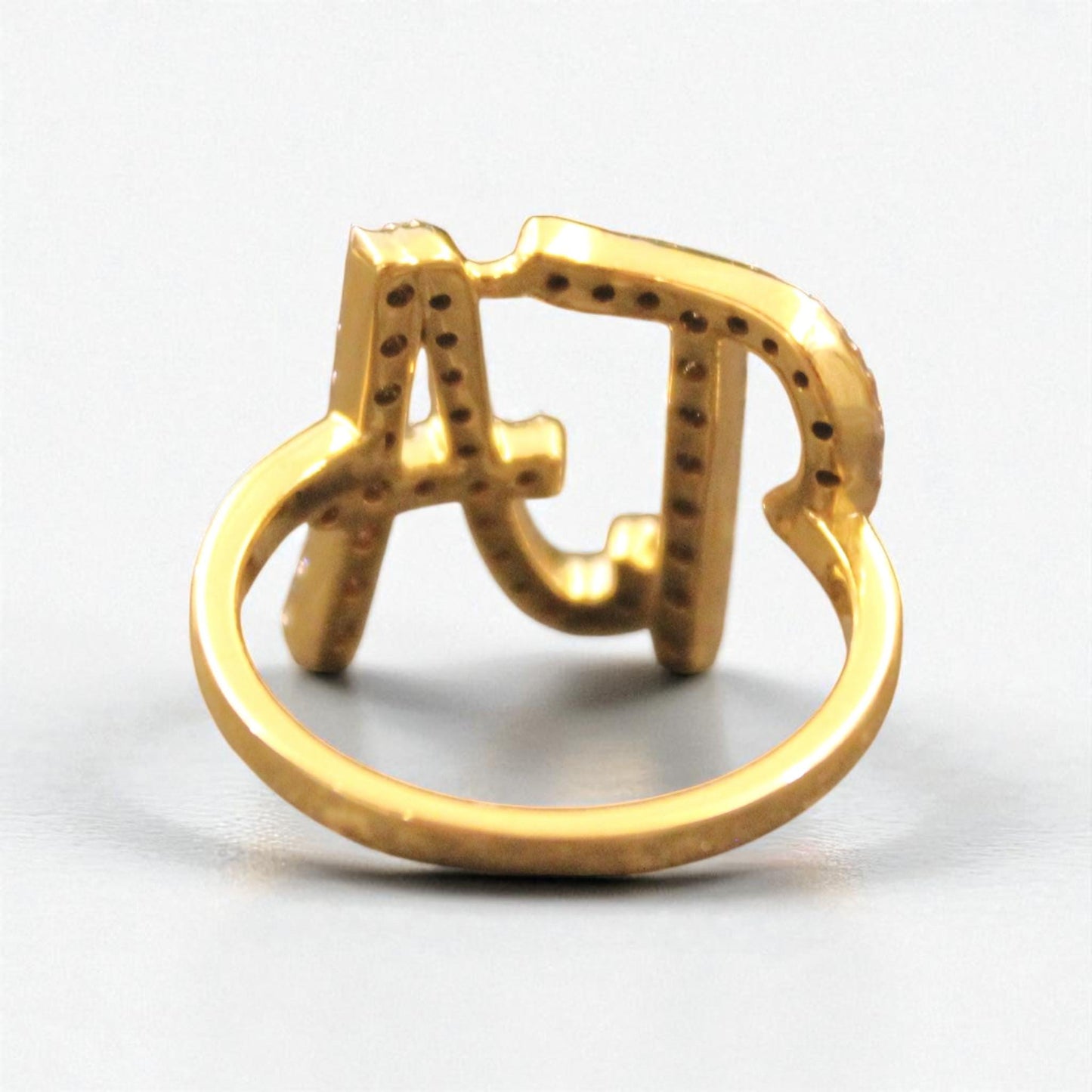 Personalized Double Initial Diamond Ring