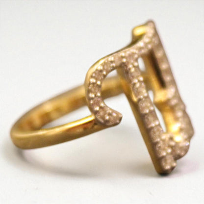 Personalized Double Initial Diamond Ring