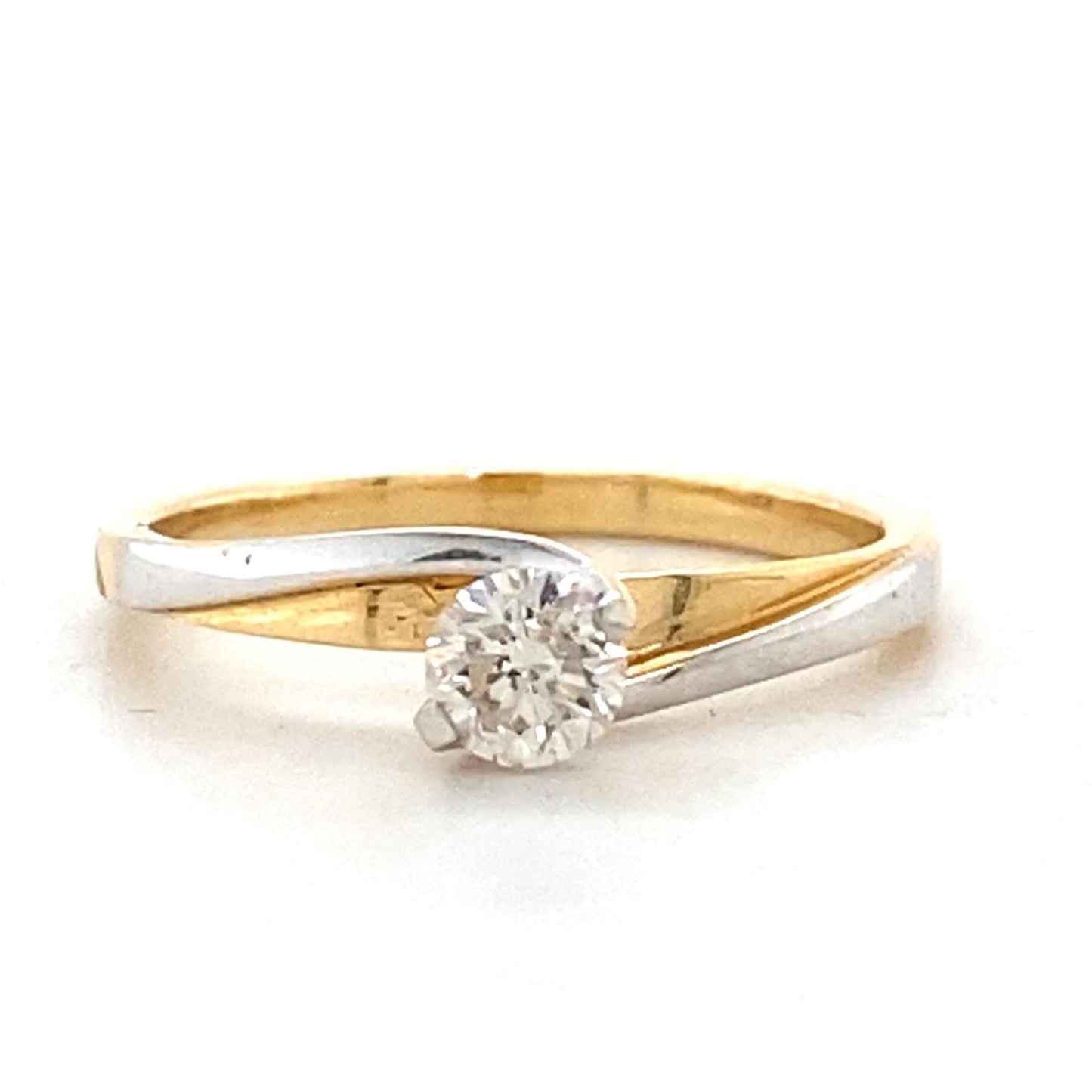 Solitaire Engagement Dual Tone Ring
