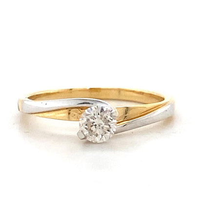 Solitaire Engagement Dual Tone Ring